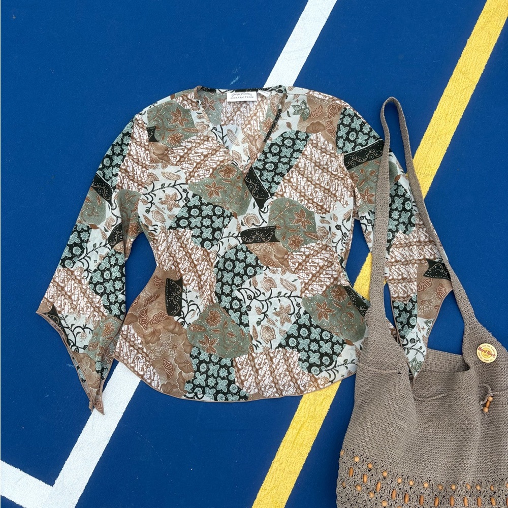 Earthy Patchwork Top - image 1